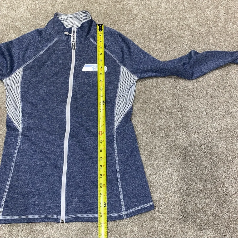 Seattle Seahawks Majestic Blue Zip Up Jacket Lightweight NFL‎ Woman’s Size S